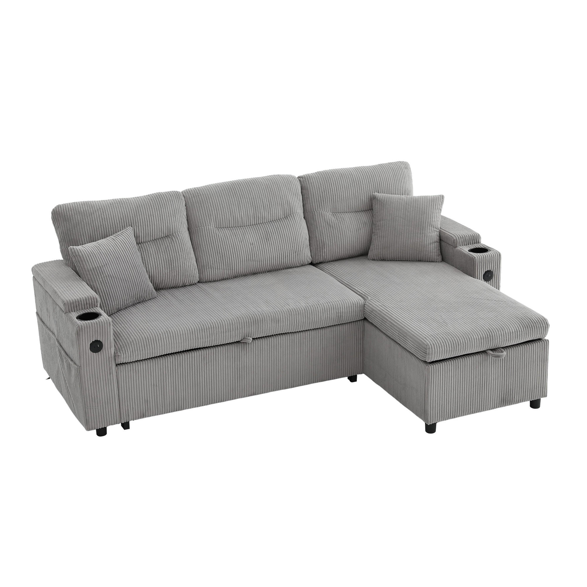 ComfortXL Ecksofa Hellgrau 212.5x136 cm