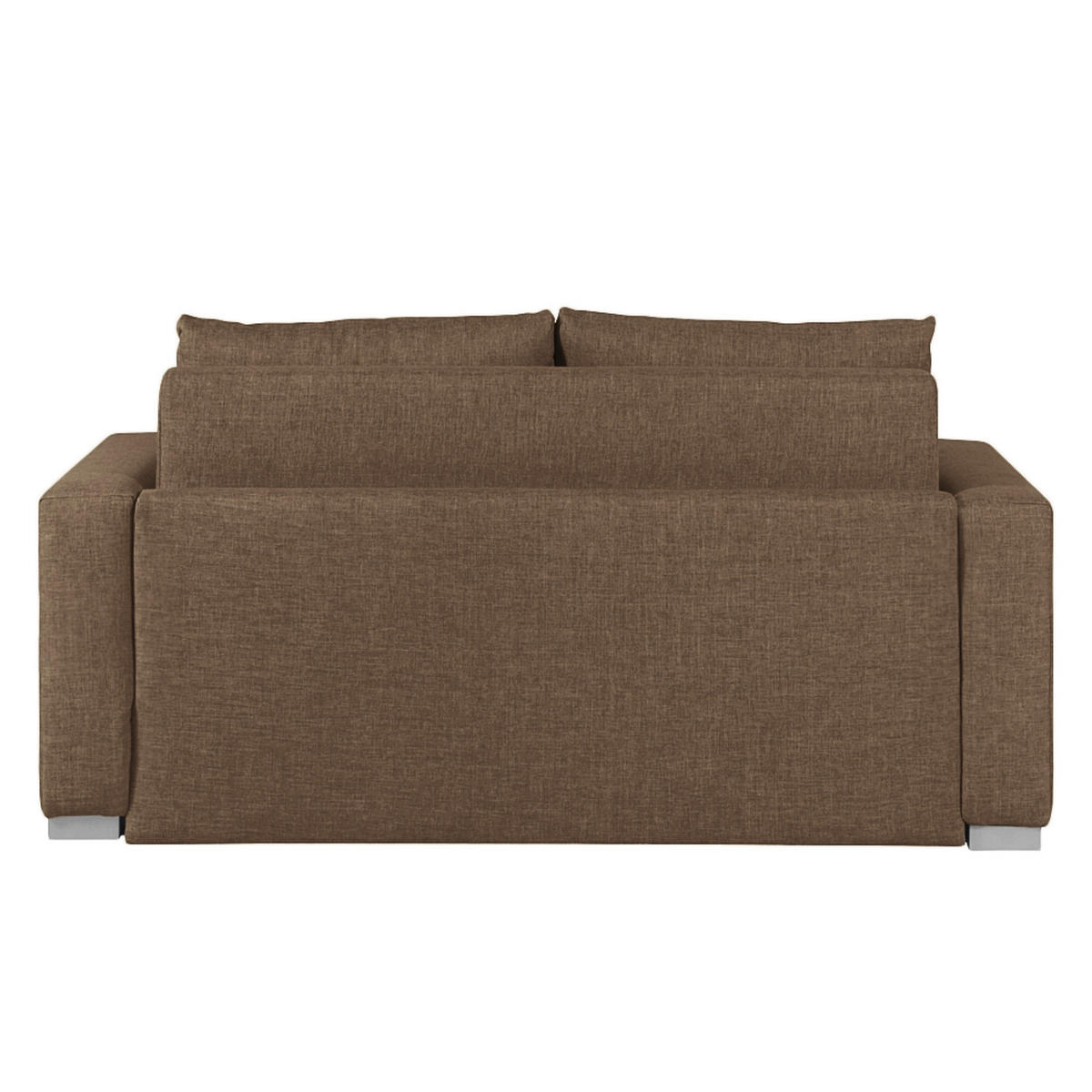 SCHLAFSOFA - Silberfarben/Braun, Textil (153/90/90cm) - home24