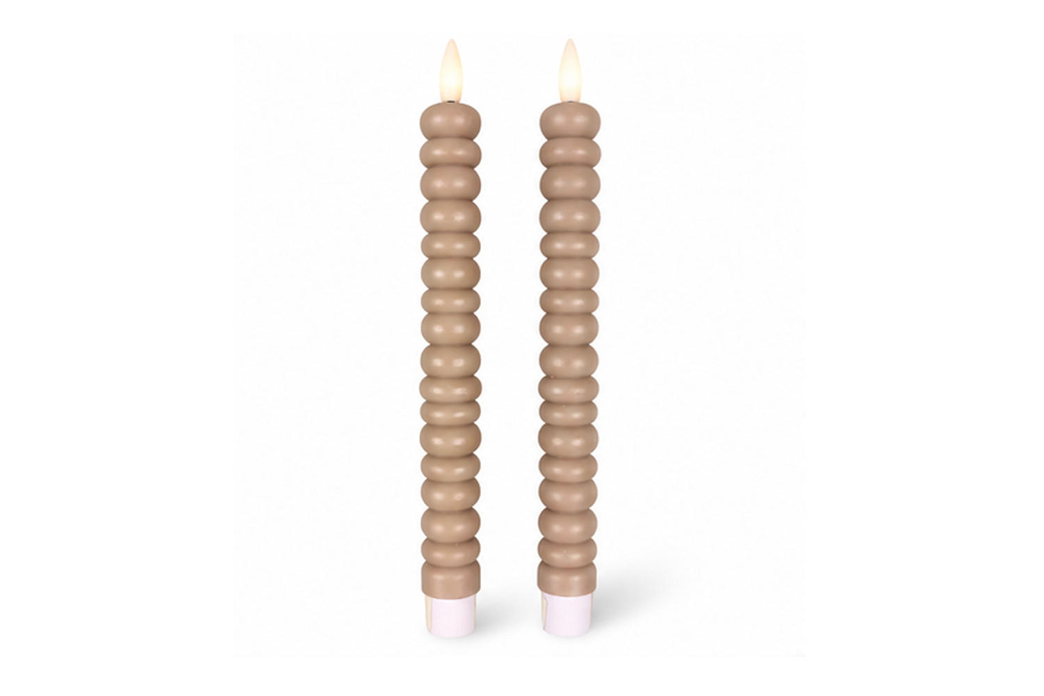LED-KERZENSET Ø2,2x22 cm, Beige - Beige, Naturmaterialien (2.2/2.2/22cm) - dasmöbelwerk
