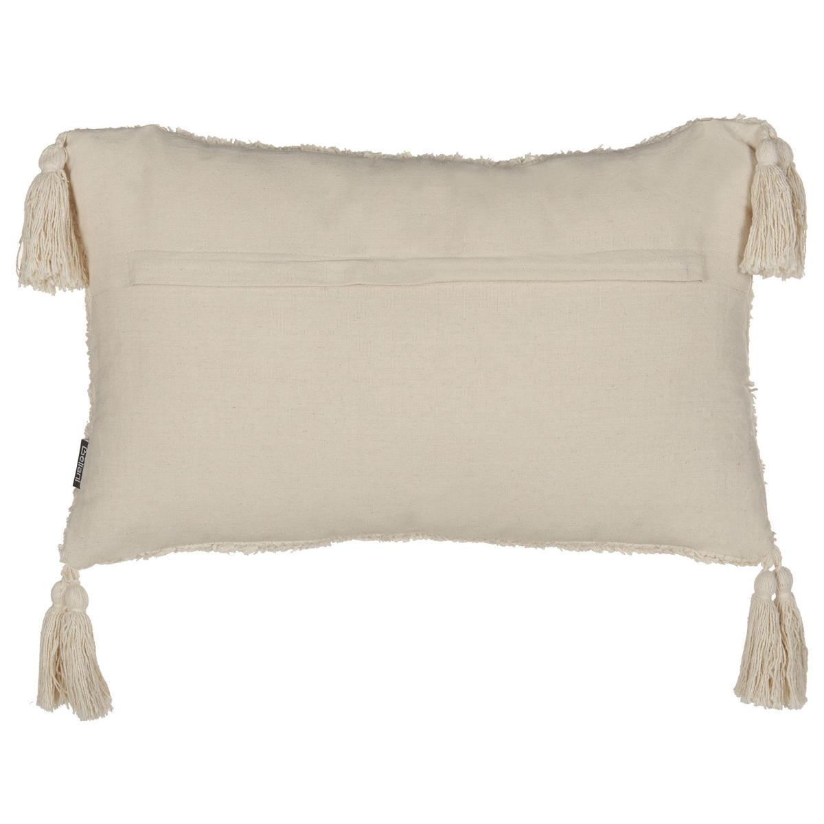 DEKOKISSEN 2er-Set Weiß 30/50 cm Cassiope - Blau/Multicolor, Textil (30/50cm) - Beliani