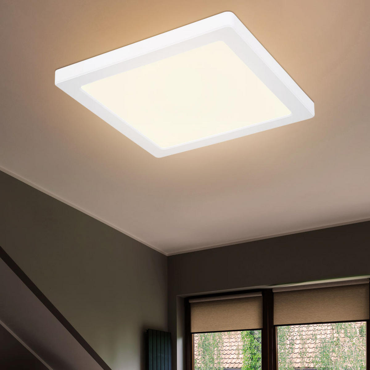 LED DECKENLEUCHTE Kunststoff Weiß - Weiß, Kunststoff (21.7/21.7/1.7cm)