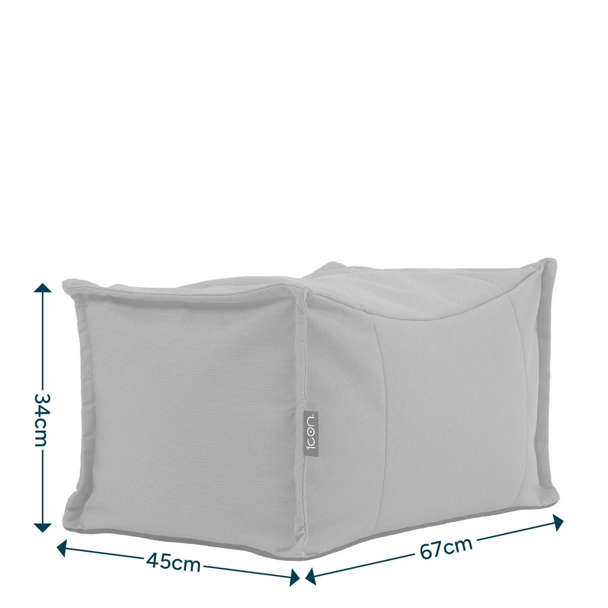 HOCKER Outdoor Bud - Blau, Textil (67/34/45cm) - icon