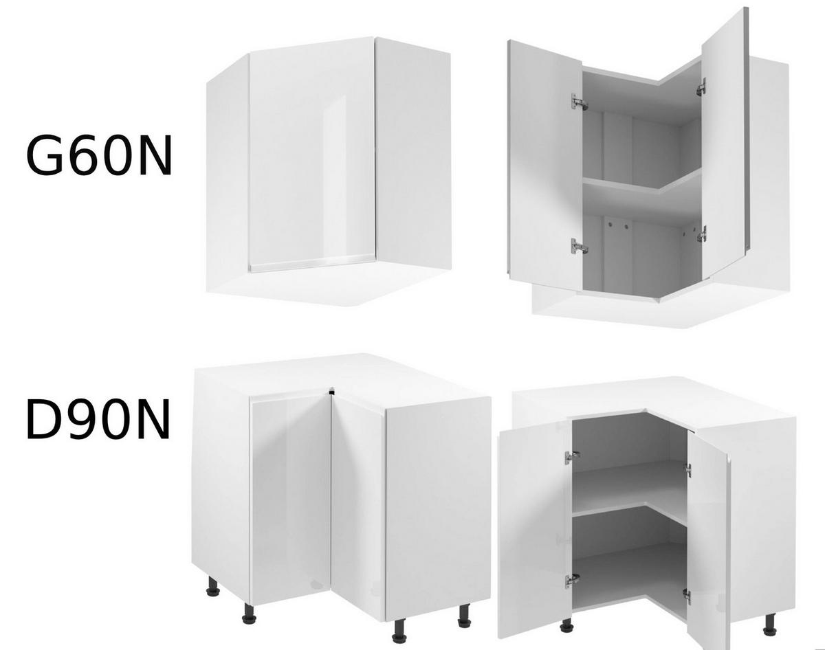 WINKELKÜCHE 420 cm x 200 cm - Aspen KA8-M420 - in Weiß/Hochglanz - Weiß Hochglanz, Holz/Holzwerkstoff (620/212/58cm)