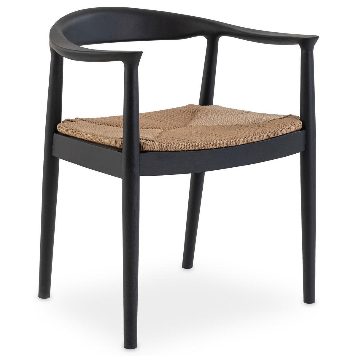 ESSZIMMERSTÜHLE TENO 2er-Set schwarz - Schwarz, Holz/Textil (65/74/55cm) - IDIMEX