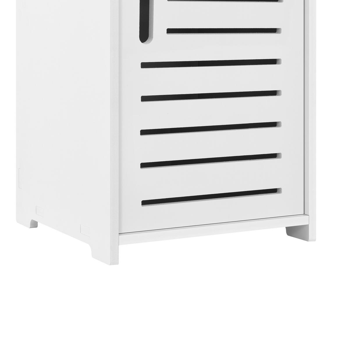 BADEZIMMERSCHRANK Skara - Weiß, Kunststoff (32/72/32cm) - [en.casa]