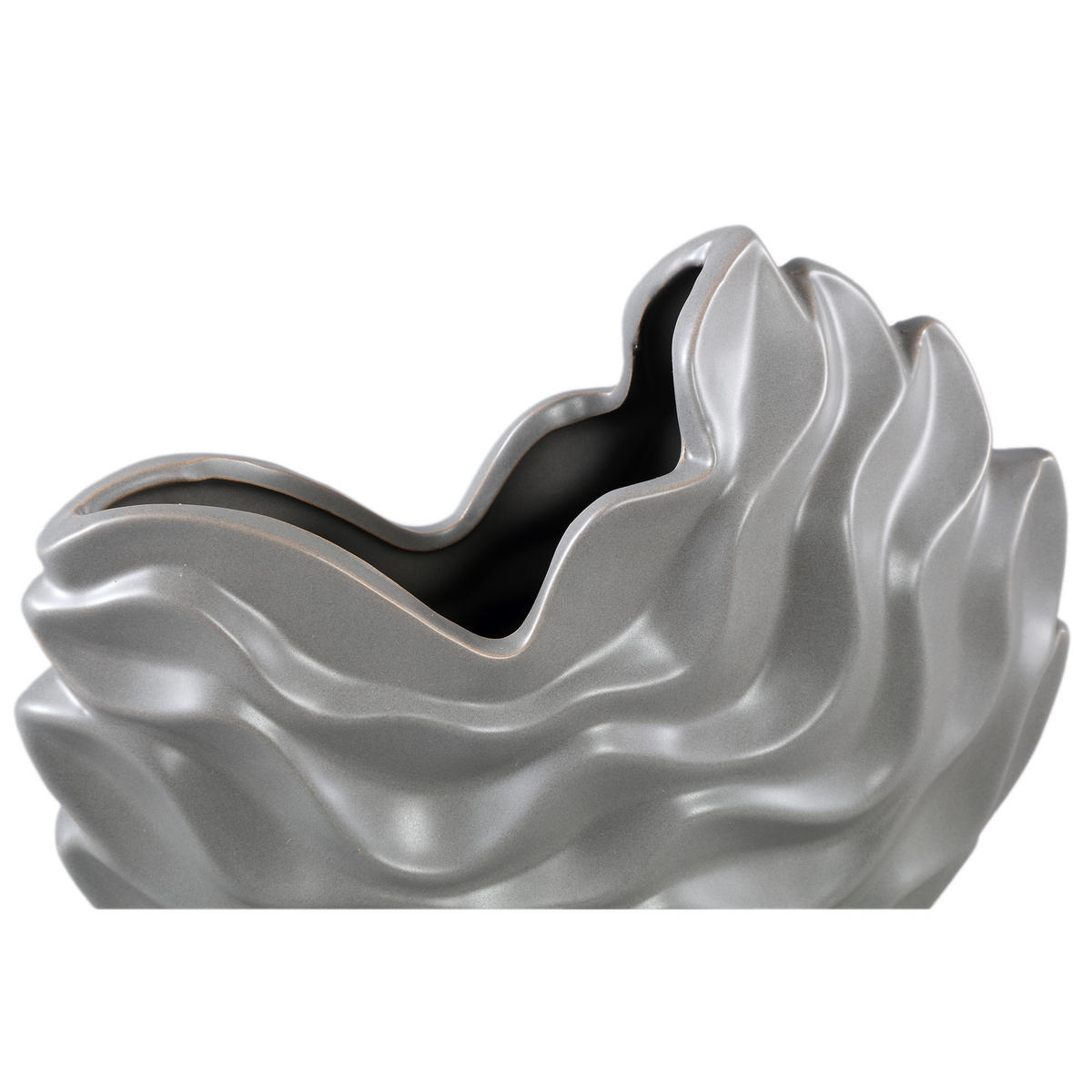 TOPF Kaylagh Grau 25/10/22cm - Grau, Keramik (22cm) - PTMD Collection