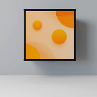 SIDEBOARD ORANGE ARRANGEMENT, Schwarz, 57,5x42x57,5 cm, Ohne Füße - Multicolor/Schwarz, Holzwerkstoff (57.5/57.5/42cm) - SpaceRebels
