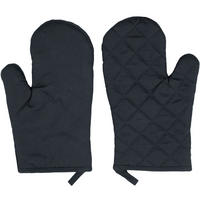 OFENHANDSCHUHE, 18x25 cm, 100% Baumwolle, Schwarz - Anthrazit, Textil (18/25cm) - Zollner