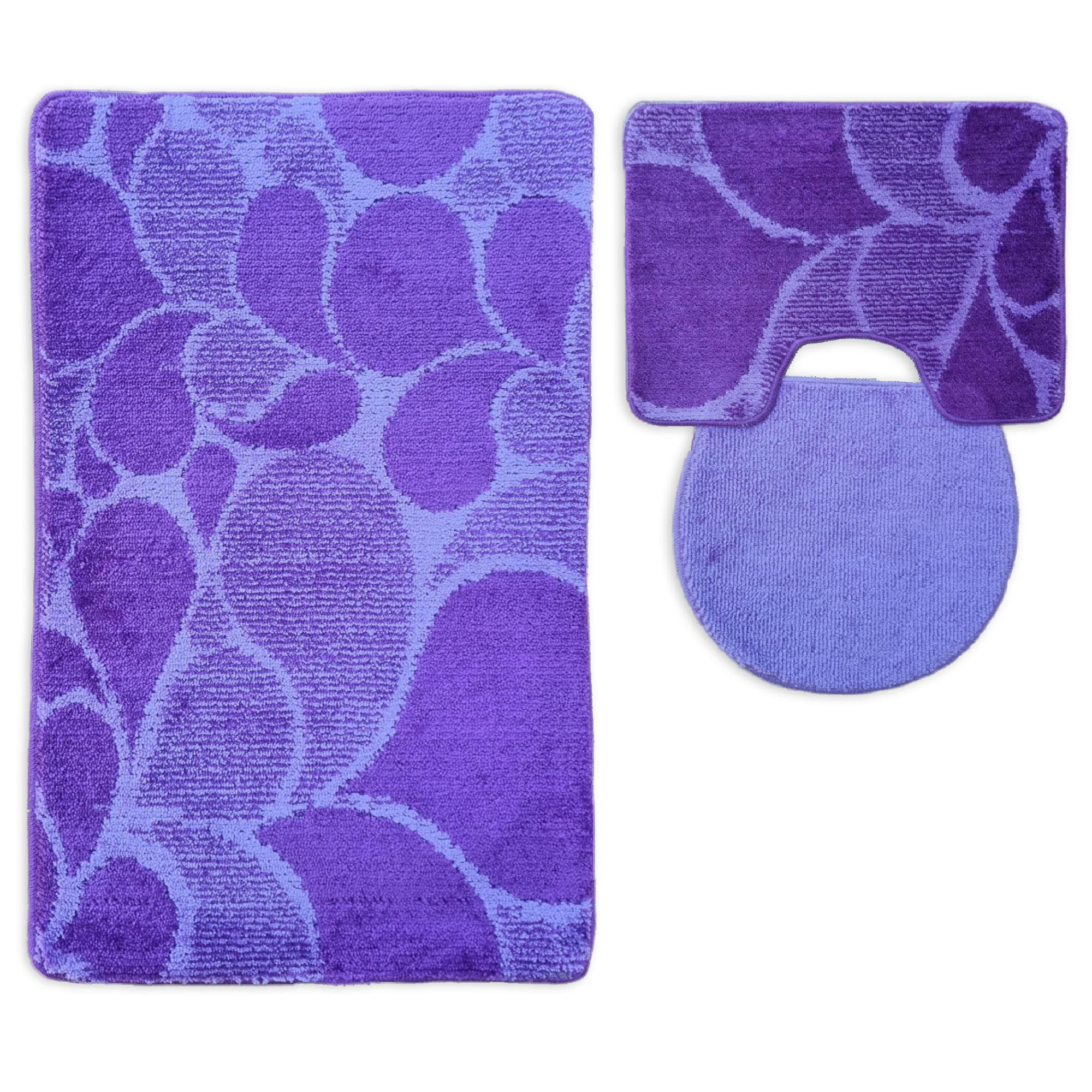 BADEMATTE Set 3 tlg LILA - Lila, Textil (60/100cm) - ROLFNERS
