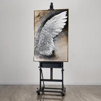 GEMÄLDE Symbol des Aufstiegs Schattenfugenrahmen Gold 120x80 cm - Goldfarben, Holz (120/80cm) - YS-art gallery