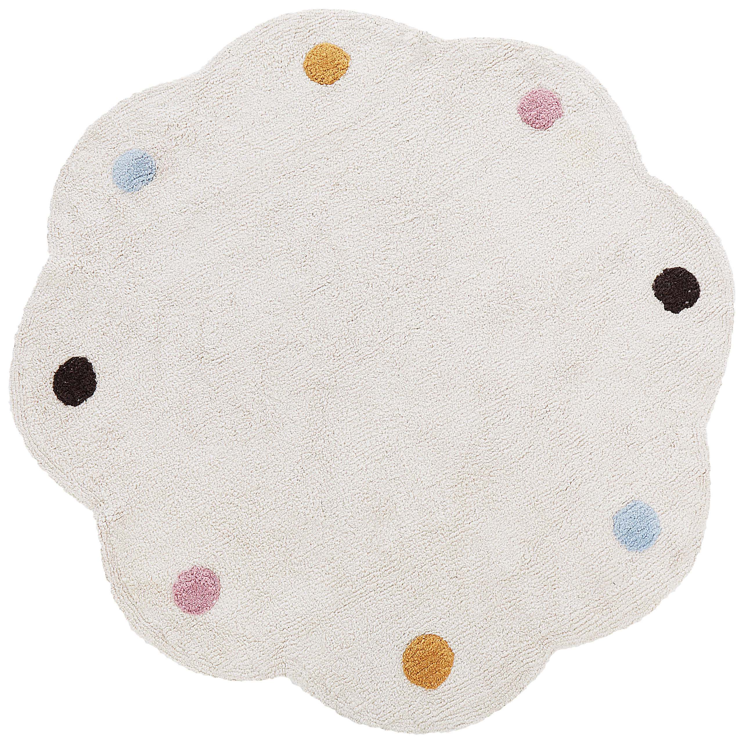 KINDERTEPPICH Durevi 120/120 cm - Beige/Multicolor, Textil (120/120cm) - Beliani