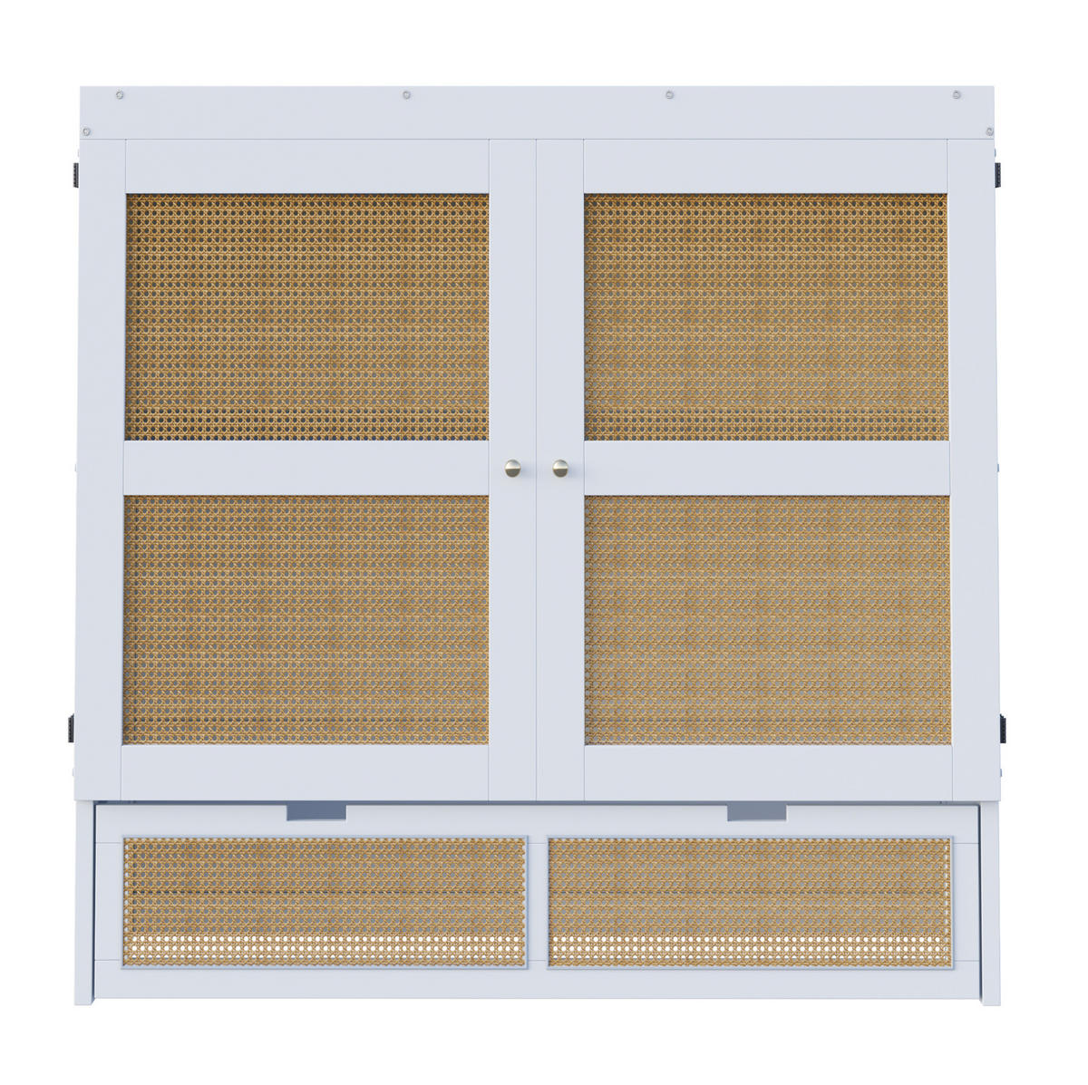 BETT 140/200 cm Weiß aus Holz mit Lattenrost und Schubladen - Weiß, Holzwerkstoff (140/200cm) - OKMYHOME