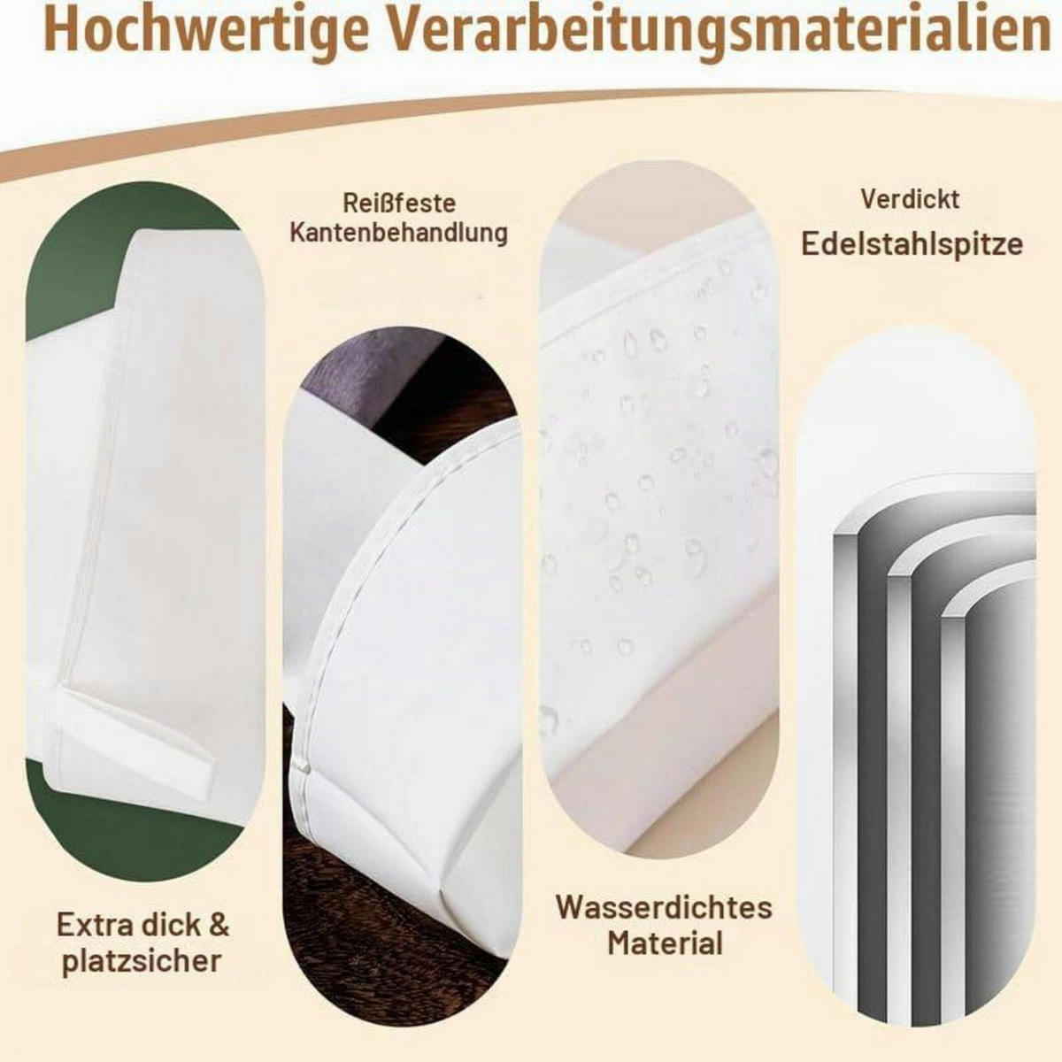 SPRITZBEUTEL Set 11-teilig mit Tüllen und Bürste - Weiß, Textil (24.1/1/40.6cm)