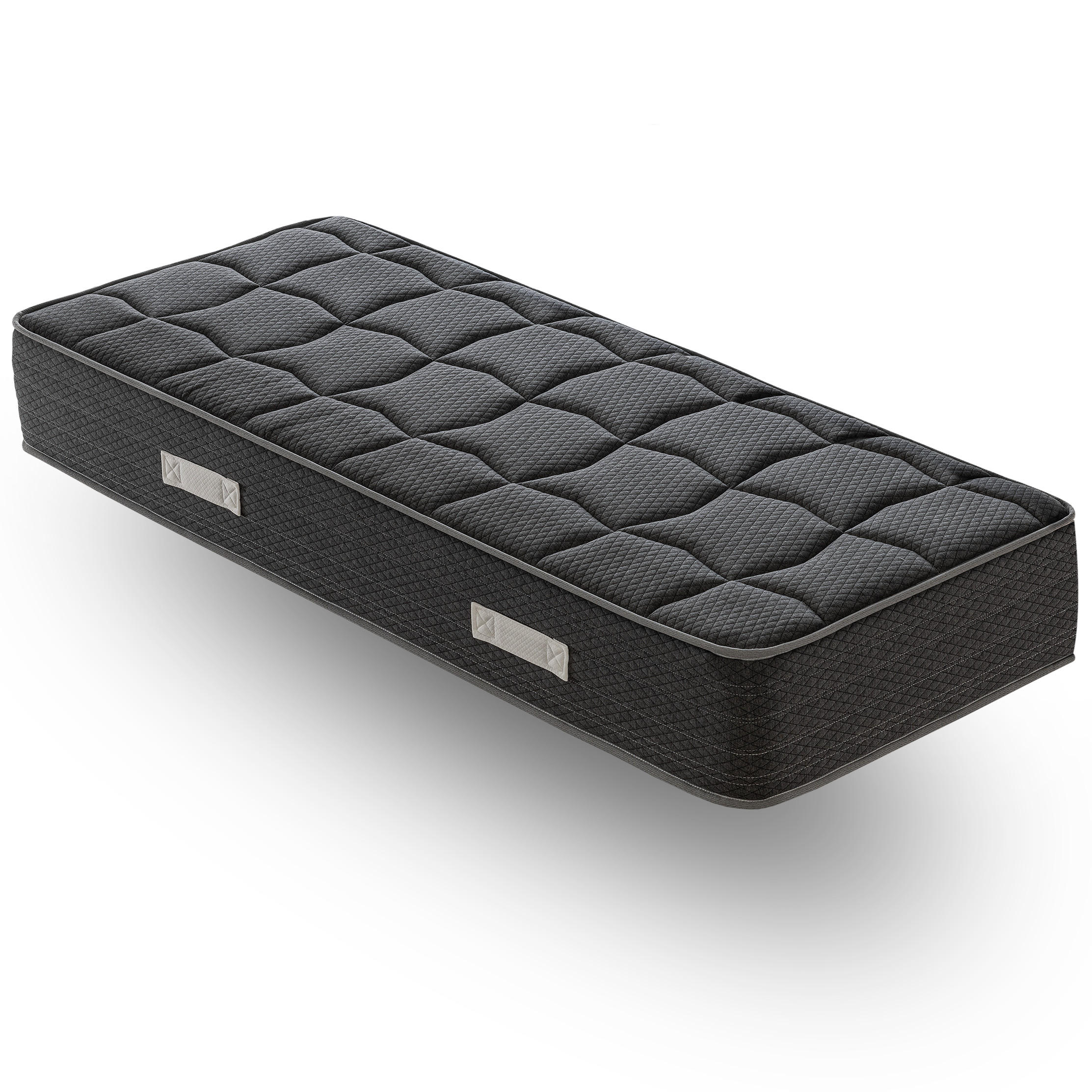 MATRATZE 90x200, Höhe 20 cm, Memory-Schaum, BLACK MOON - Schwarz, Textil (90/200cm) - iLoveSleep