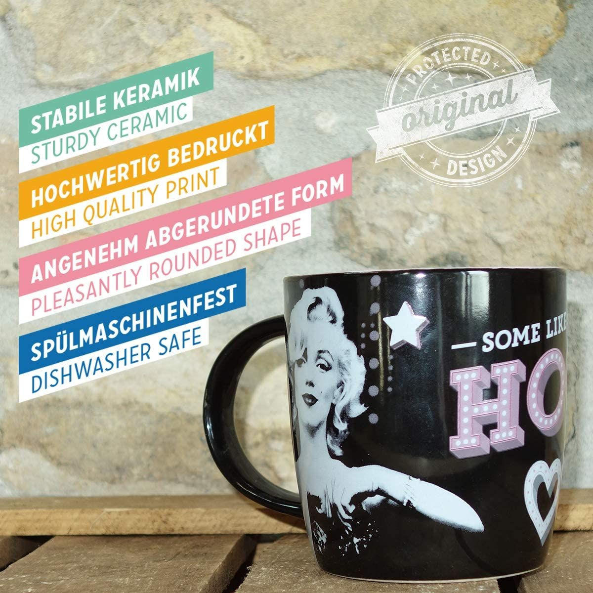 KAFFEETASSE 330 ml Celebrities Marilyn Monroe Some Like It Hot - Multicolor, Keramik (0.33L) - Nostalgic-Art