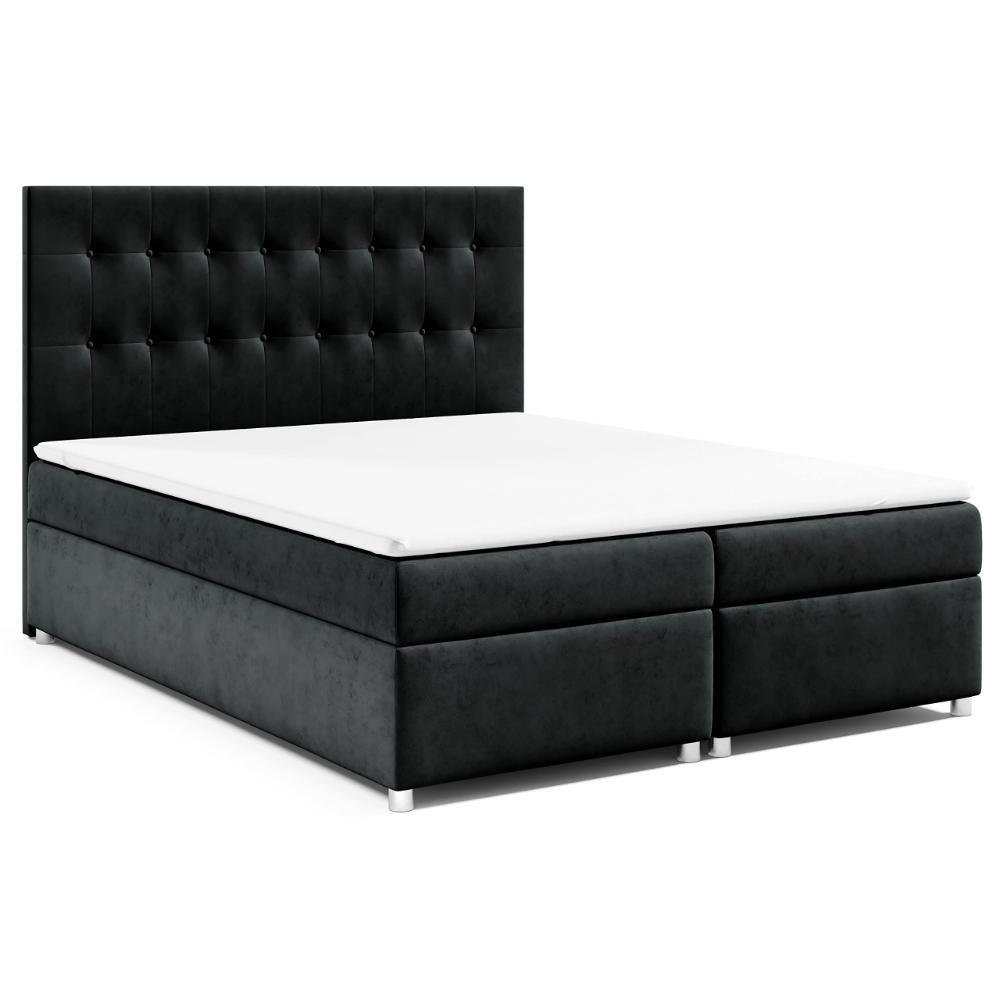 BOXBETT mit Bettkasten Trinity K-6 Bonellfederkern - Schwarz, Holz/Holzwerkstoff (160/200cm) - Best For Home