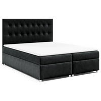 BOXBETT mit Bettkasten Trinity K-6 Bonellfederkern - Schwarz, Holz/Holzwerkstoff (160/200cm) - Best For Home