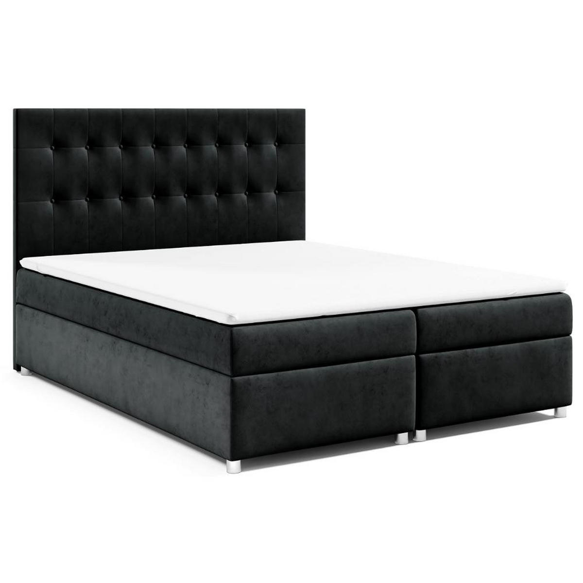 BOXBETT mit Bettkasten Trinity K-6 Bonellfederkern - Schwarz, Holz/Holzwerkstoff (160/200cm) - Best For Home