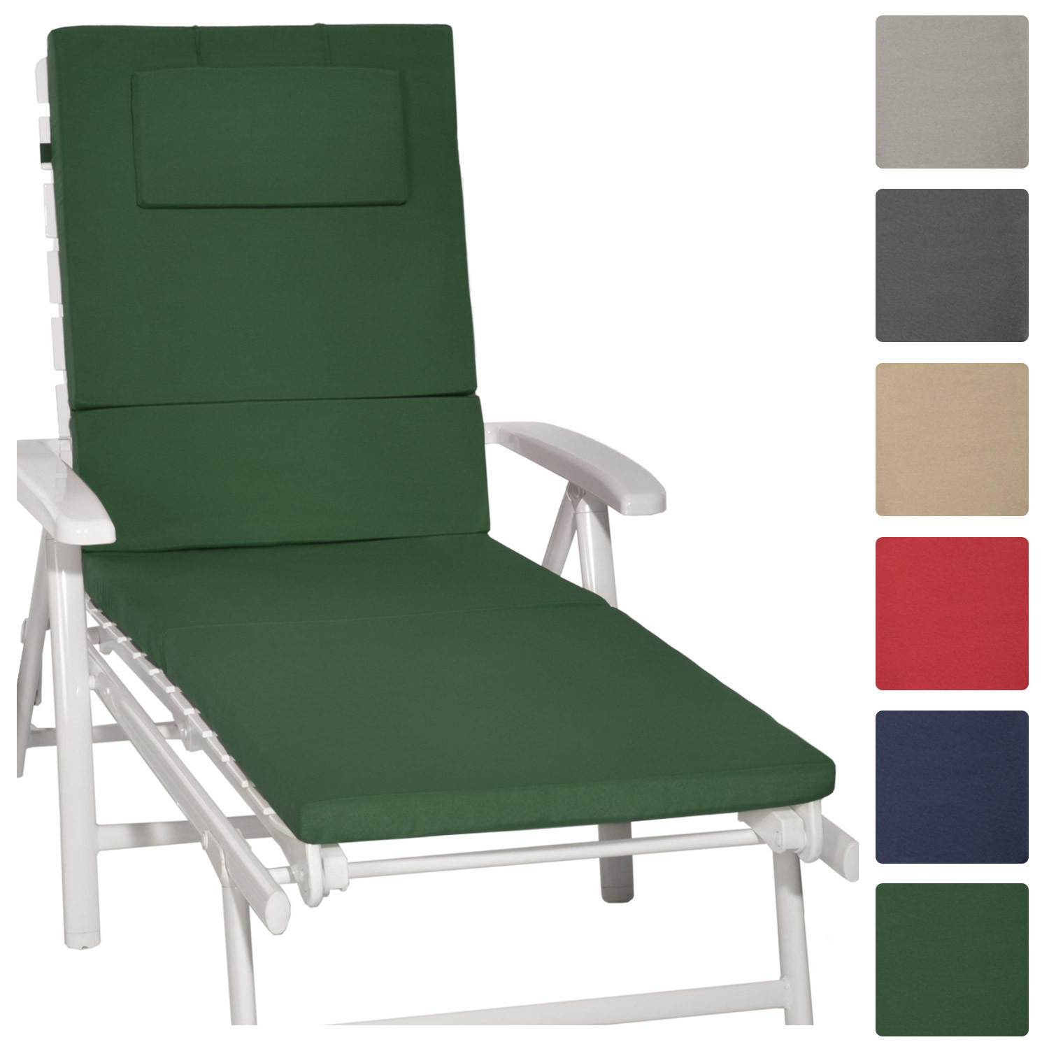 ROLLLIEGENAUFLAGE Loft RL 200/60/5 cm Dunkelgrün - Dunkelgrün, Textil (60/5/200cm) - Beautissu 