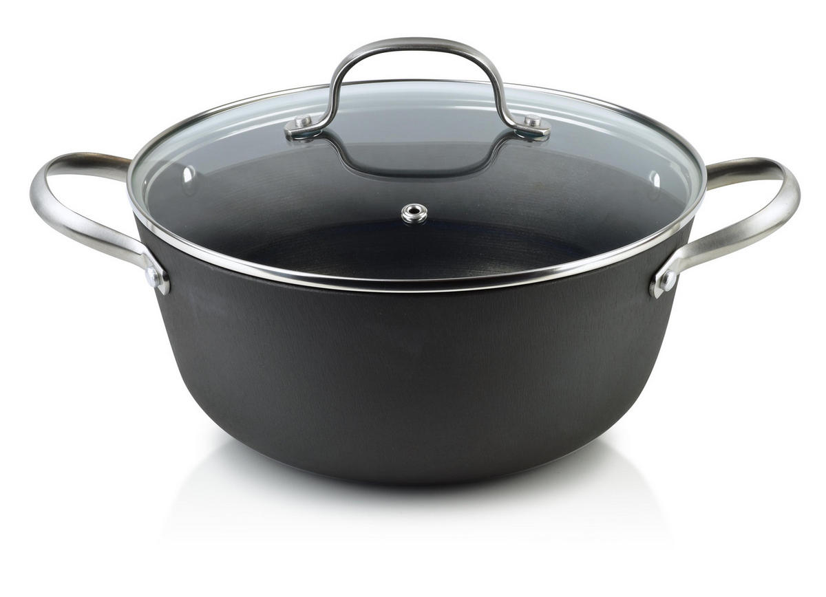 TOPF Pak Choi Schwarz 33/24/11 cm Metall - Schwarz, Metall (33cm) - Mondex