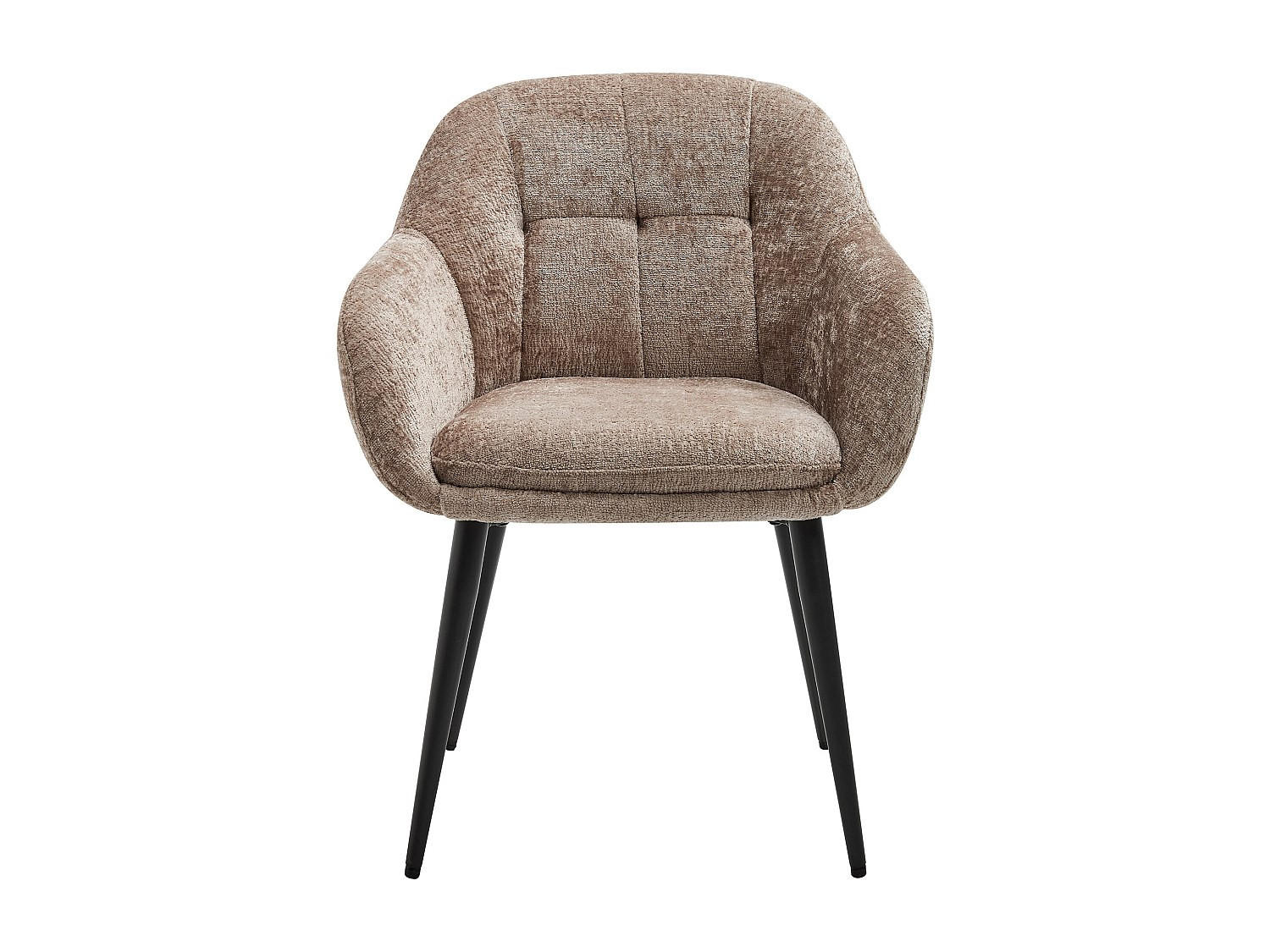 STUHL - 59 cm x 59 cm - Stoff - Taupe - LASSANDRA - Taupe, Textil (59/81/59cm) - Vente-Unique