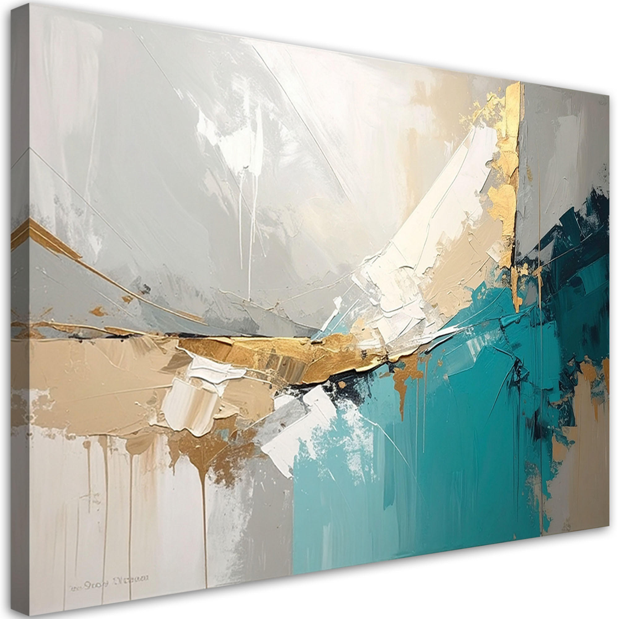 Feeby Leinwandbild, Grau 45x30 cm
