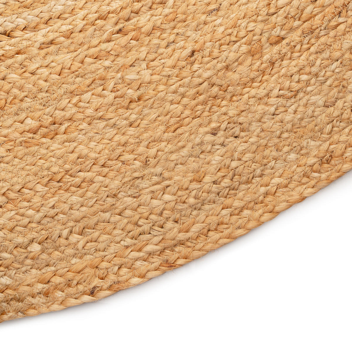 TEPPICH JUTE Rund Braun Beige 120/120 cm - Hellbraun, Textil (120/120cm) - Tapiso