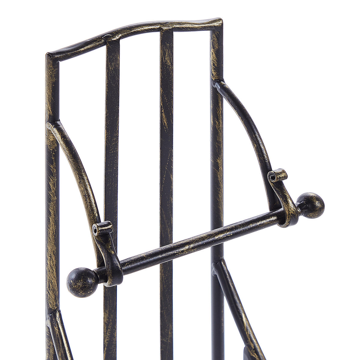 TOILETTENPAPIERSTÄNDER Metall Antik Optik schwarz Brisa - Schwarz, Metall (18/68/15cm) - Beliani