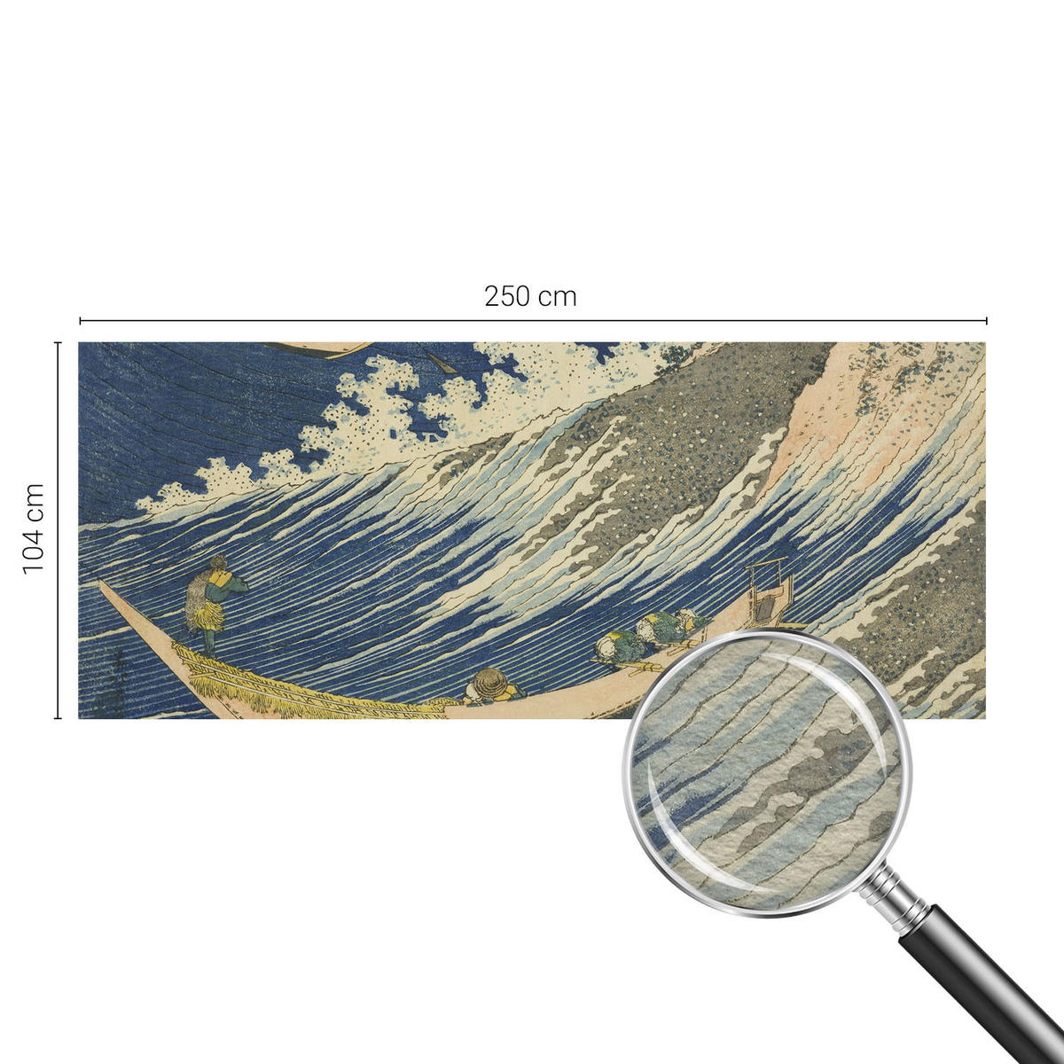 FOTOTAPETE 250x104 cm - Meereswellen - Blau, Textil (250/104cm) - Wallfluent