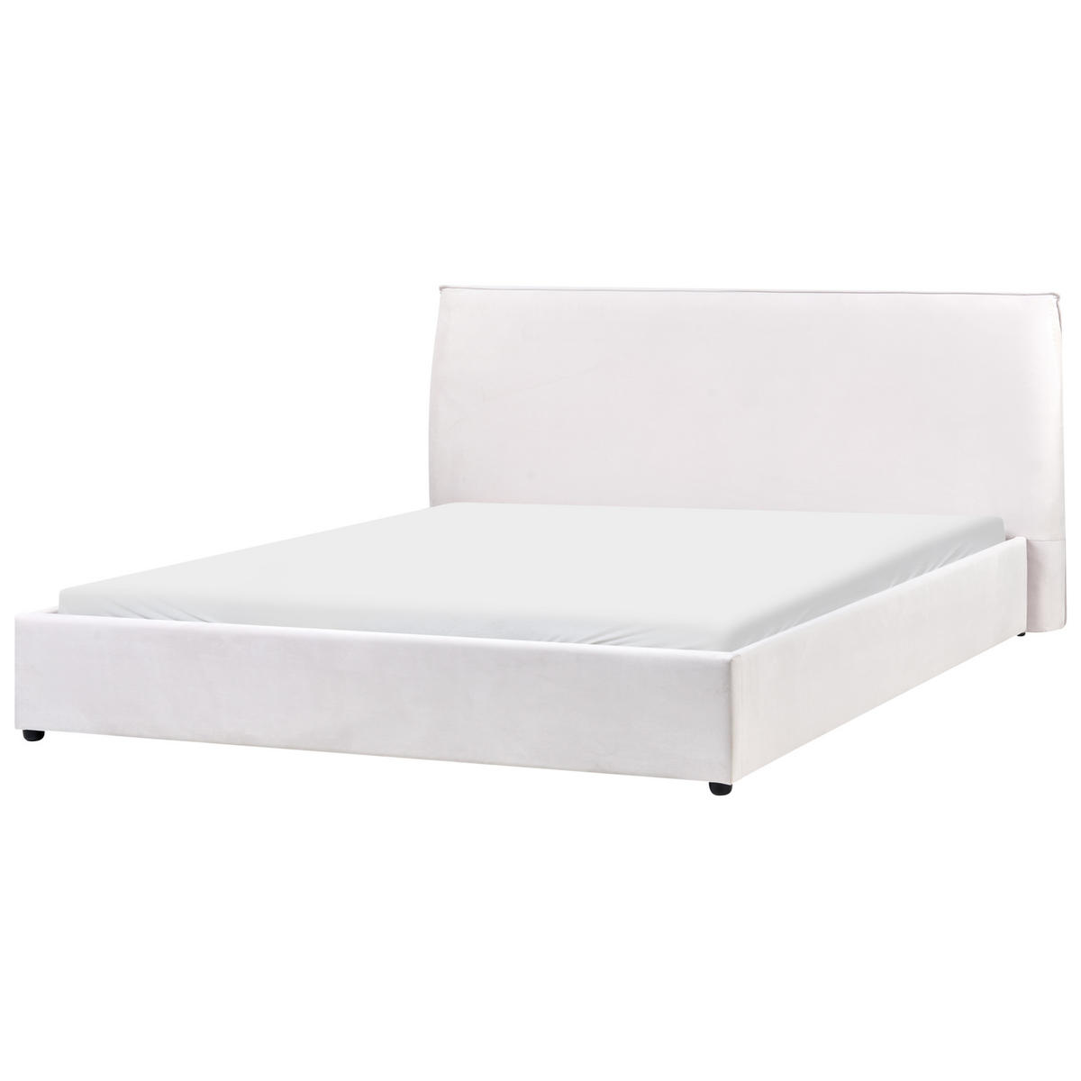 BETT mit Lattenrost 180/200 cm Cremeweiß Lavaur - Weiß, Textil (180/200cm) - Beliani