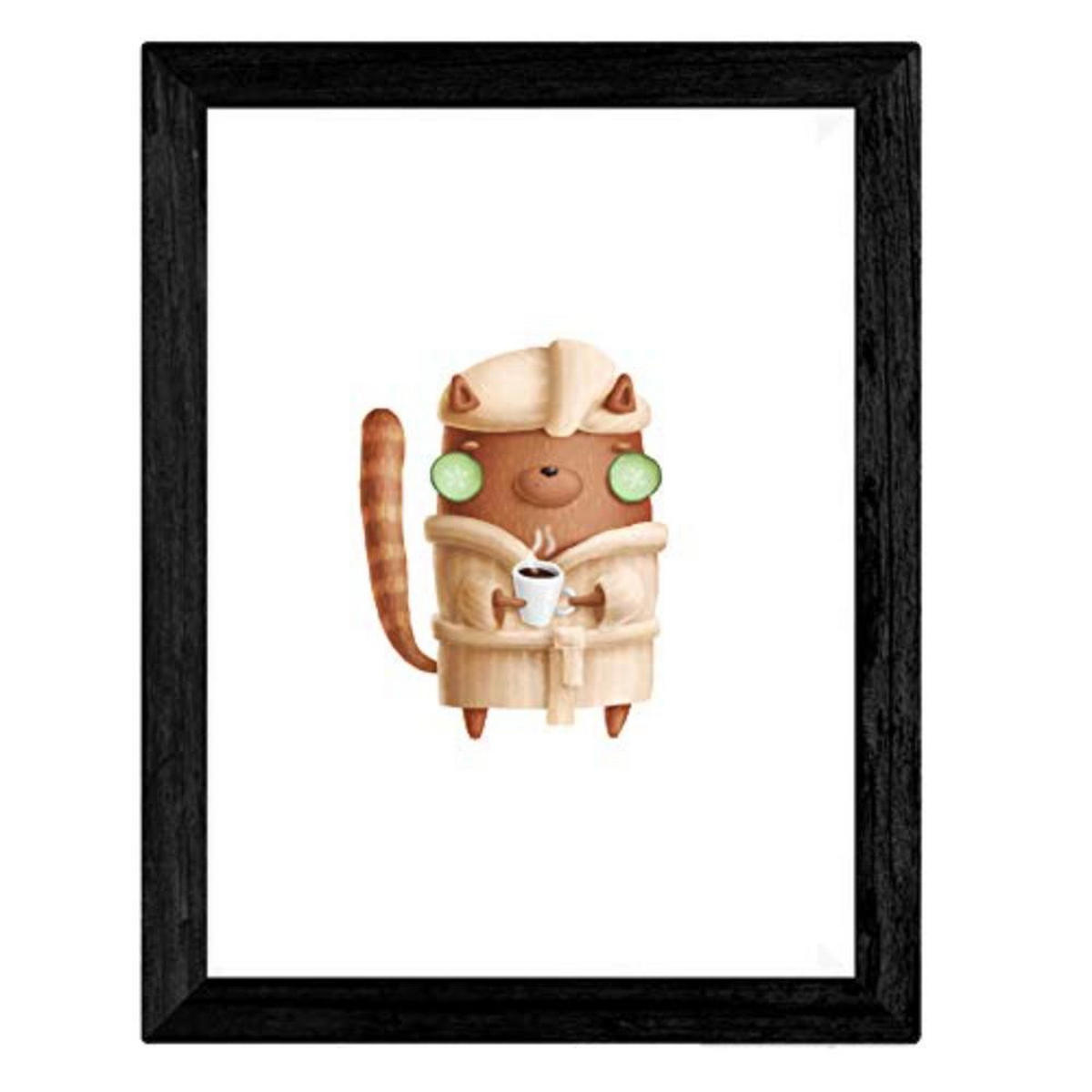 POSTER Set mit 4 Lustige Katzen A3 Rahmenlos - Klar, Papier (29.7/3cm) - Nacnic