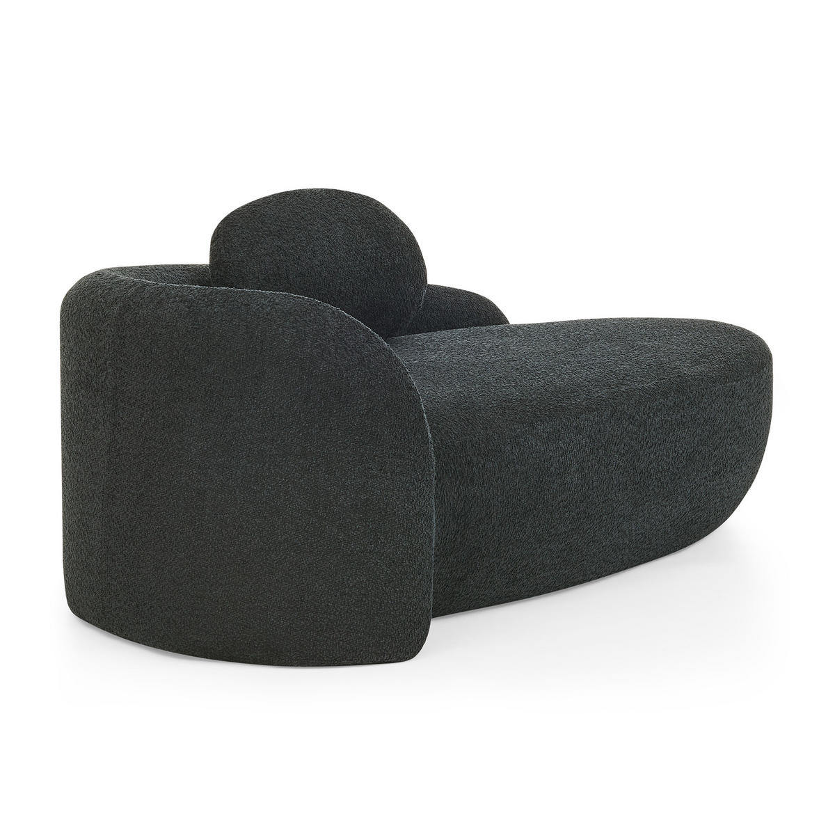 SOFA aus Teddy-Stoff mit Kissen Schwarz - Schwarz, Kunststoff (38/24.5/67cm) - Meubliv