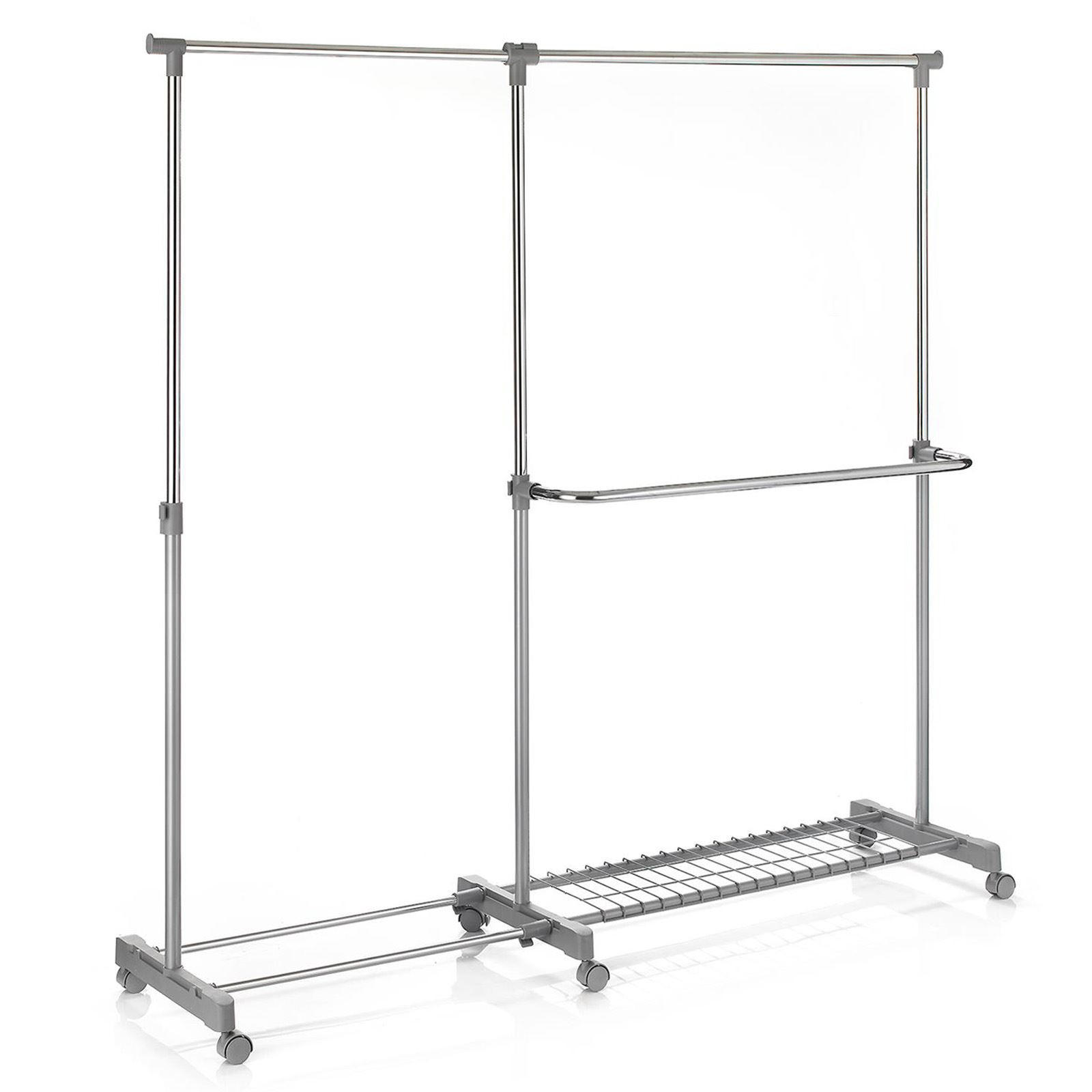 ROLLGARDEROBE LONDON - Chromfarben, Metall (165/160/42cm) - IDIMEX