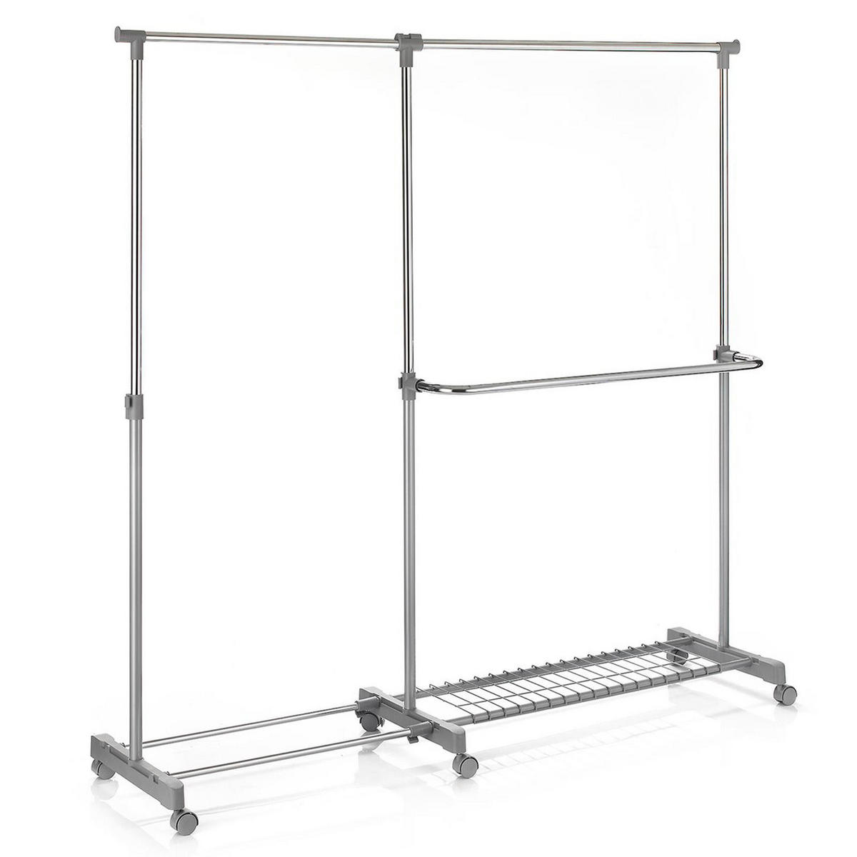 ROLLGARDEROBE LONDON - Chromfarben, Metall (165/160/42cm) - IDIMEX