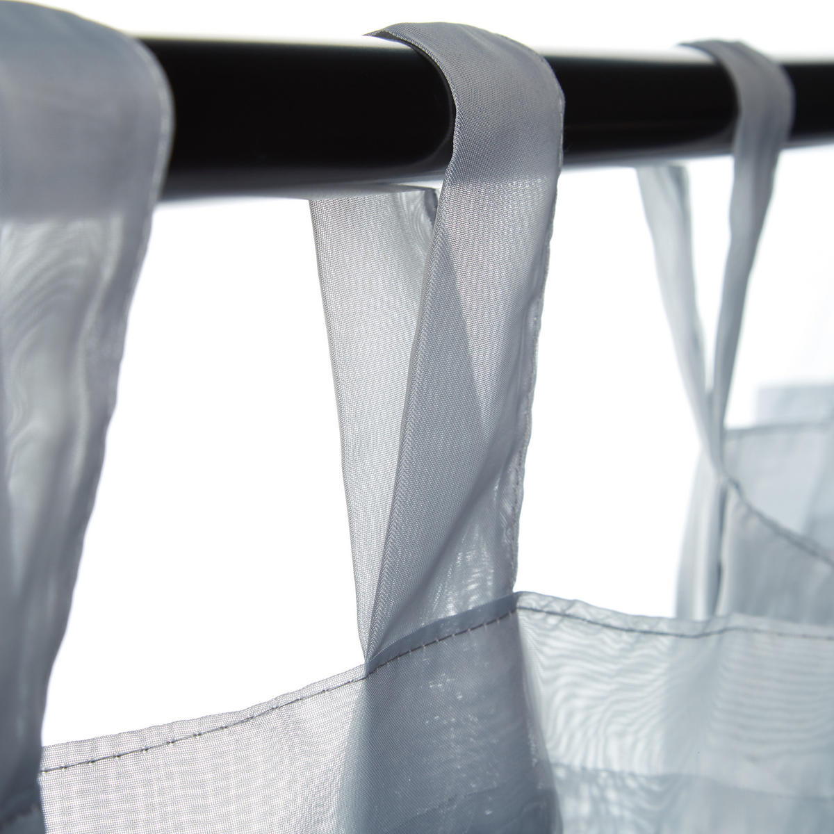 2XVORHÄNGE - Silberfarben, Textil (140/0.1/245cm) - Relaxdays