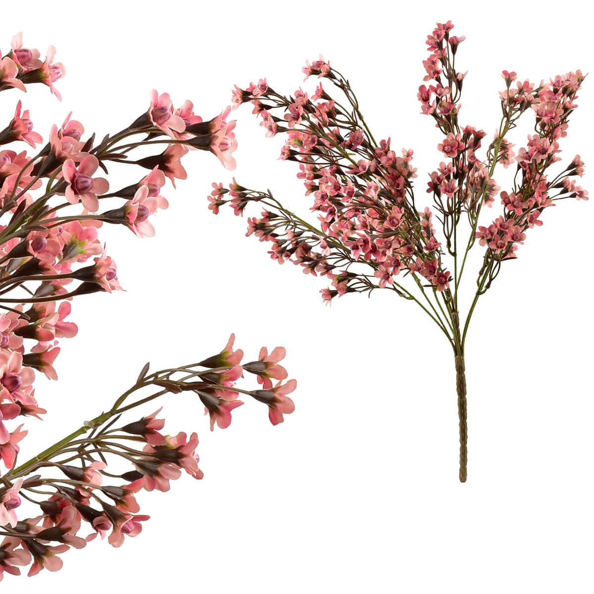 UMĚLÁ KYTICE Viridis, růžová - růžová, plast (55cm) - Mondex