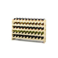 WEINREGAL Vinoteca Flex 57x101x29 cm 50 Flaschen Massives Kiefernholz Natur Unbehandelt - Naturfarben, Holz (101/57/29cm) - PROREGAL