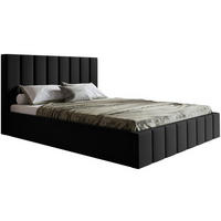 BETT Schwarz SIM 10 Gepolstert 180x200 cm Mit Schlaffunktion - Schwarz/Grün, Kunststoff/Textil (180/200cm) - Sepro Meble