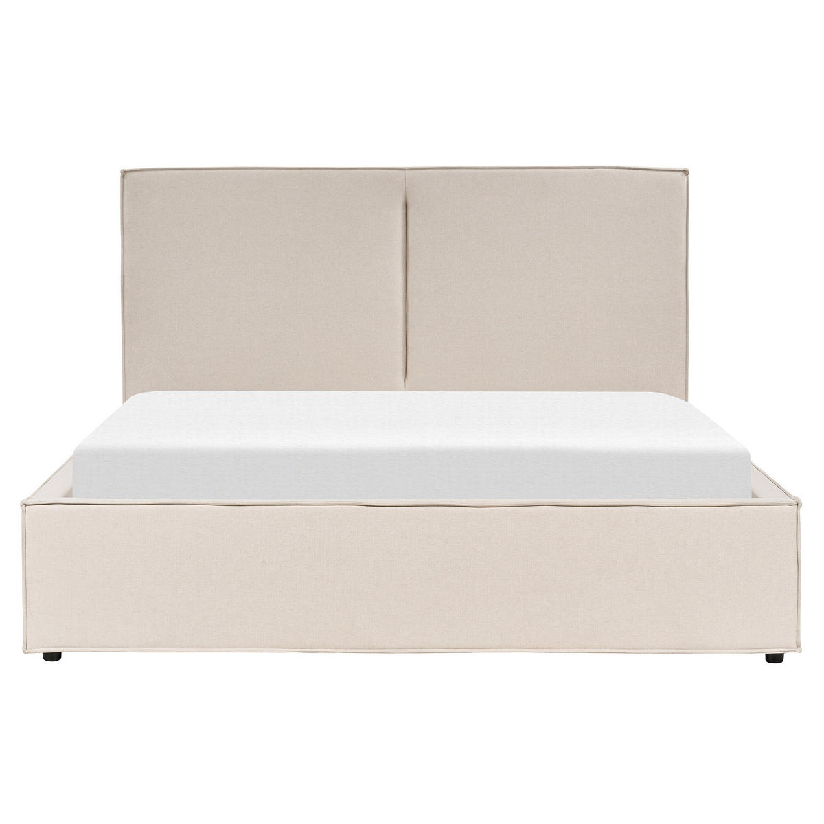 POLSTERBETT 160/200cm Beige Moissac - Beige, Textil (160/200cm) - Beliani