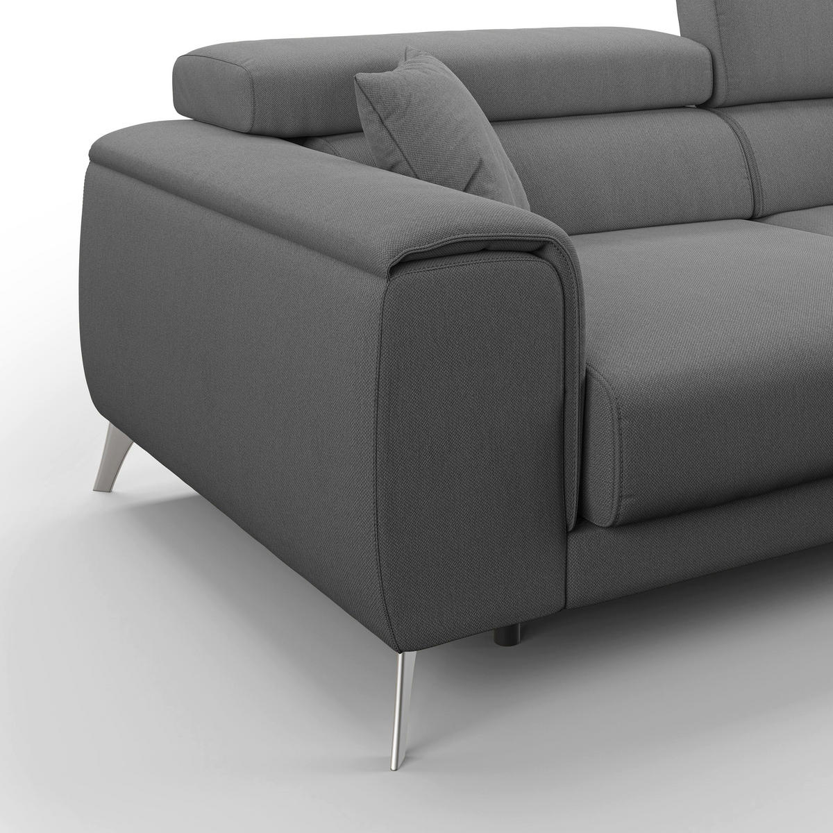 LINEARSOFA Fusion - Anthrazit, Textil (185/73/102cm) - Divani.store