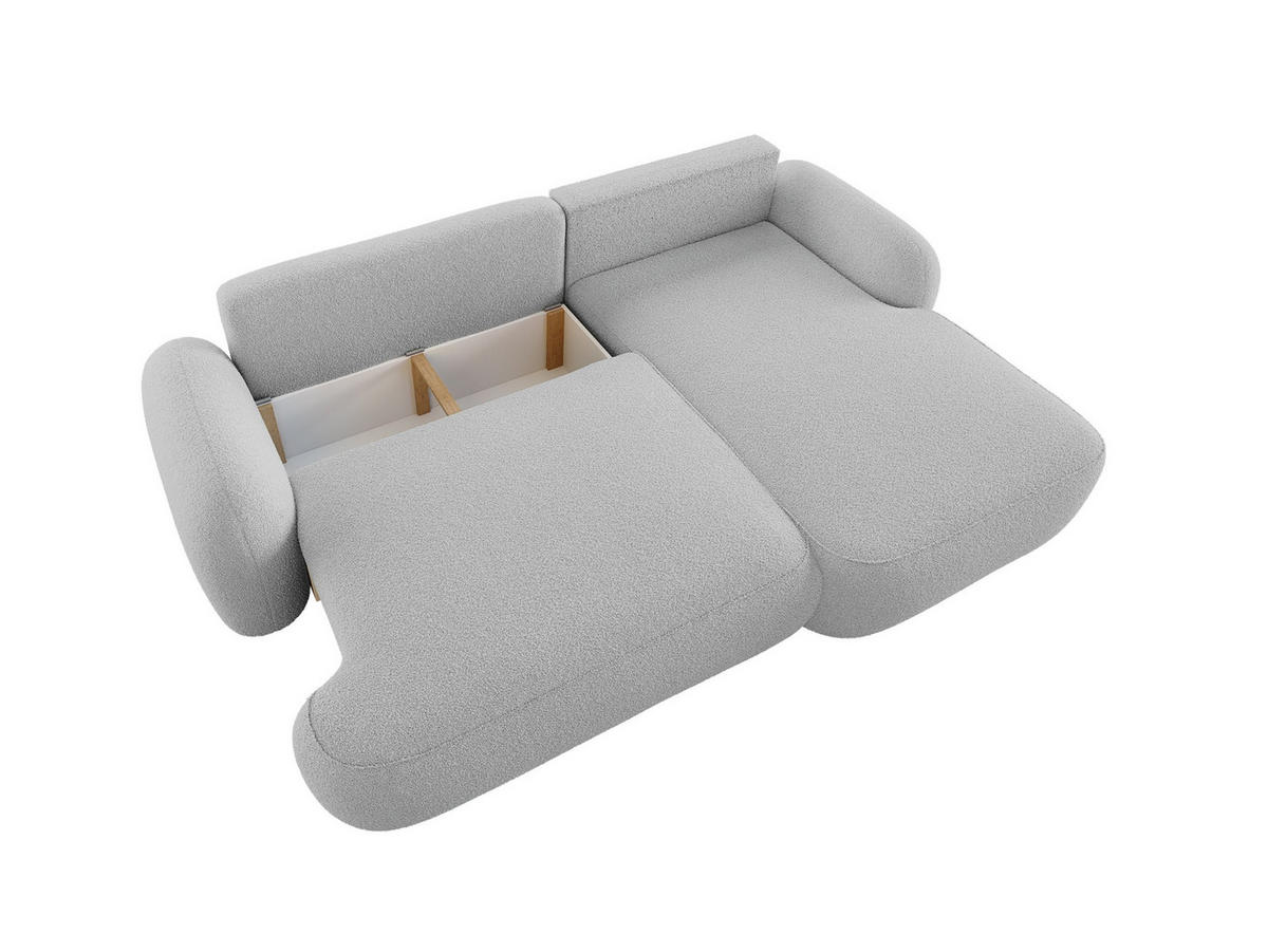 ECKSOFA MOLLY L Rechts QUELLE 05 mit Schlaffunktion - Grau, Textil (275/175cm) - Bedante