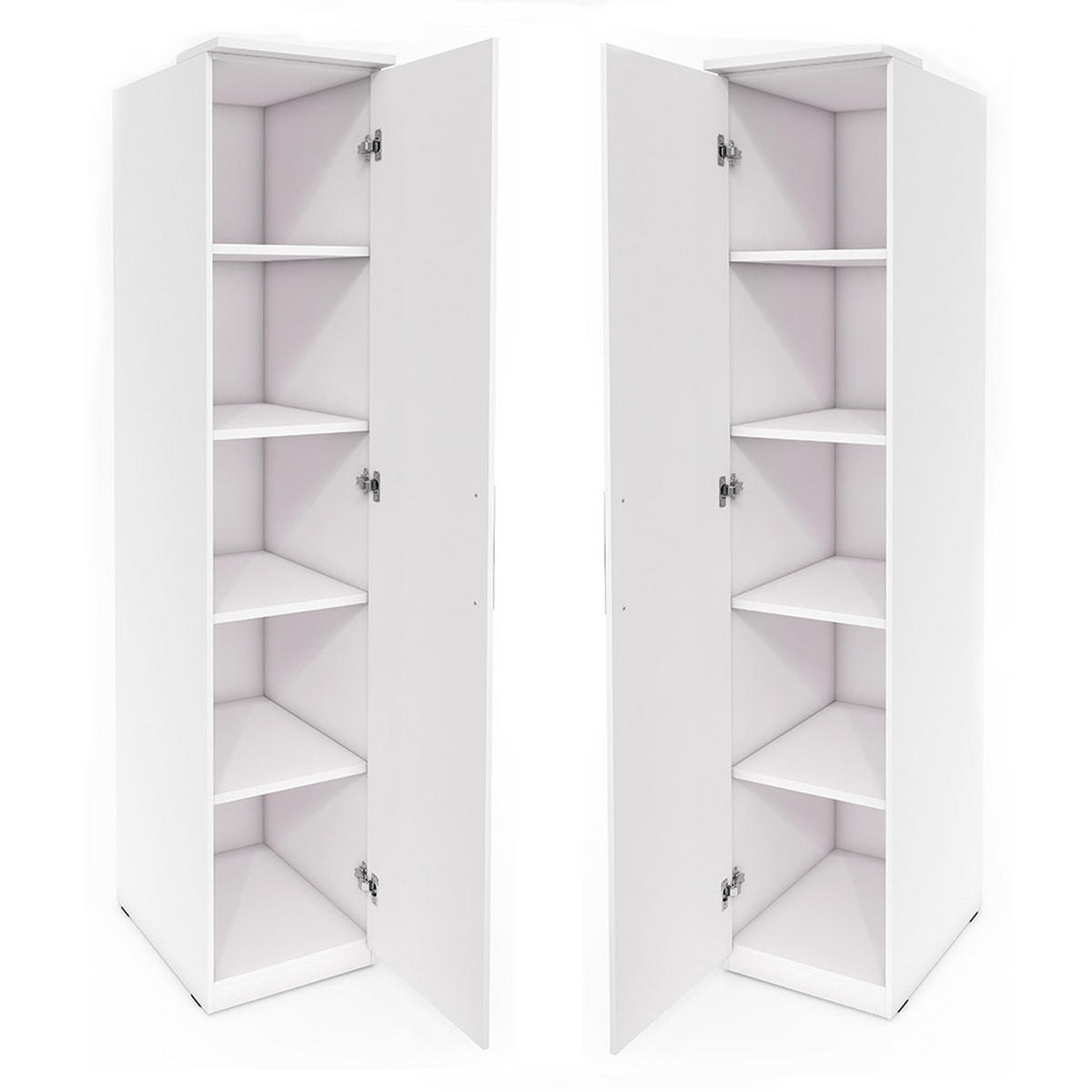 KLEIDERSCHRANK Olmo-83 - Weiß, Holzwerkstoff (45/217/63cm) - Lomado