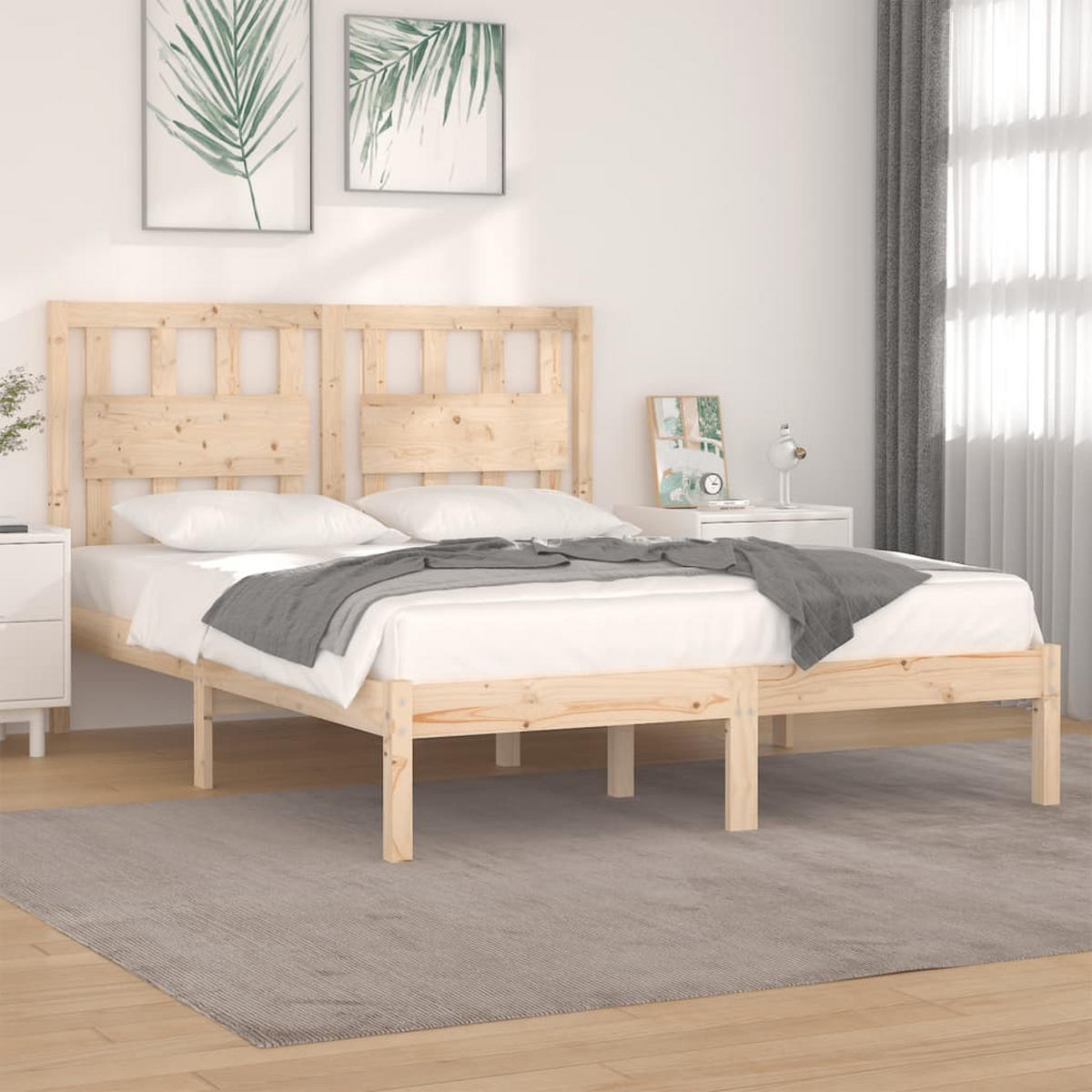 BETT Kolar 165.5/205.5 cm - Braun, Holz (160/200cm) - Nettlife