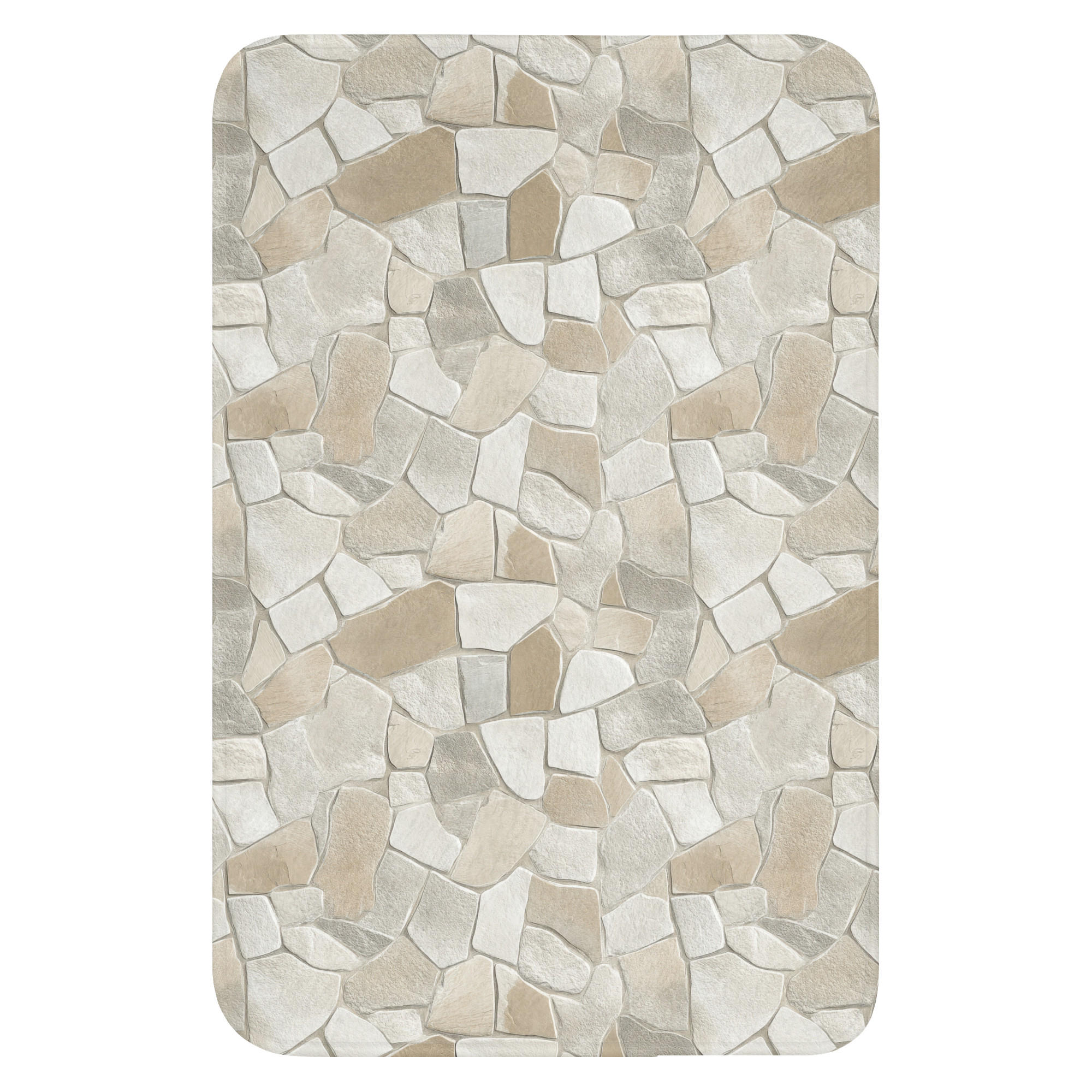 WC-VORLEGER Mosaik - Steine - Beige WC Teppich 40x60 cm - Beige, Kunststoff/Textil (40/1cm) - OnlyWow