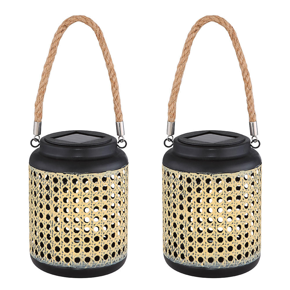 LED AUSSENLEUCHTE Bambusoptik Braun Hängend - Braun, Holz (12/12/30cm) - Globo Lighting