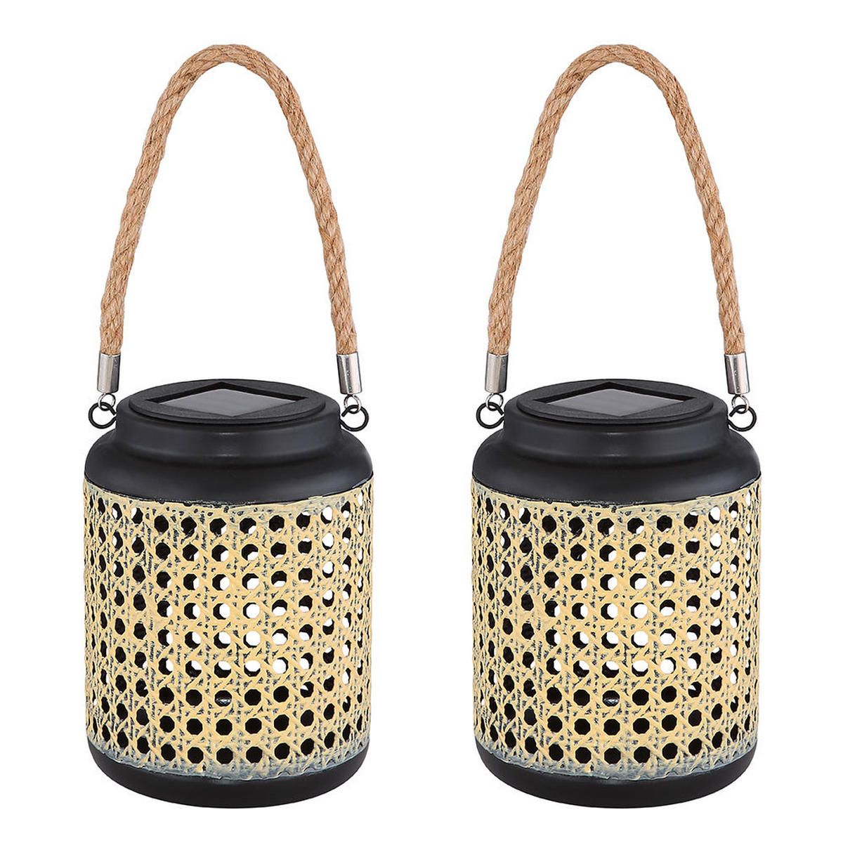 LED AUSSENLEUCHTE Bambusoptik Braun Hängend - Braun, Holz (12/12/30cm) - Globo Lighting