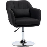 DREHSTUHL Polyester Leinenoptik höhenverstellbar, 360° drehbar 60/60/79-91 cm Schwarz - Schwarz, Textil (60/91/60cm) - Redom