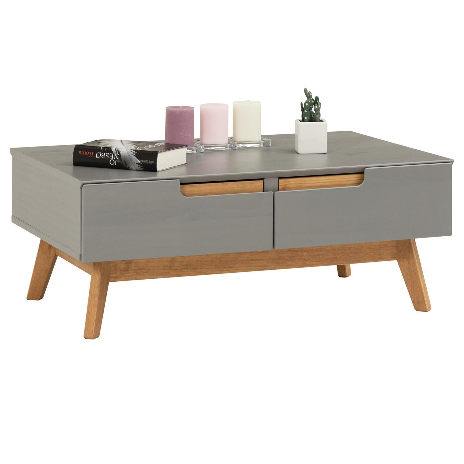 Idimex Couchtisch Grau 90x36x60 cm