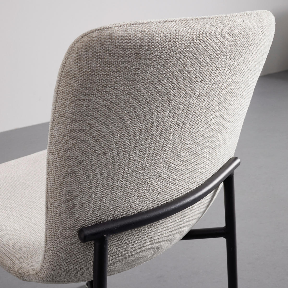 STUHL Nele Beige Leinenoptik Gepolstert - Beige, Holz (43/83/56cm) - Bessagi Home