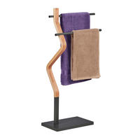 HANDTUCHSTÄNDER - Multicolor, Holzwerkstoff/Metall (43.5/85/20cm) - Relaxdays